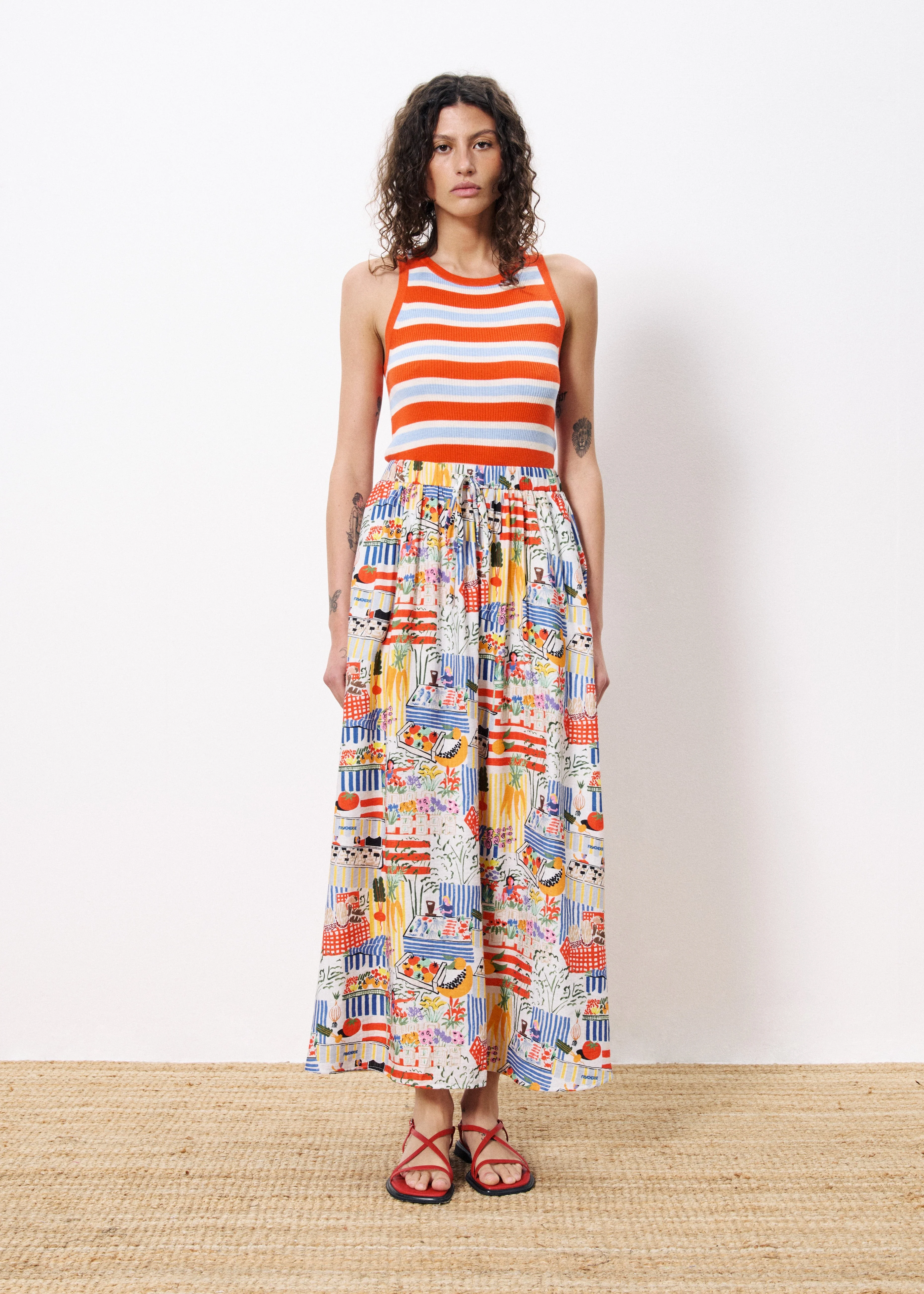 Afifa Tank Rouge Stripe - Image 4