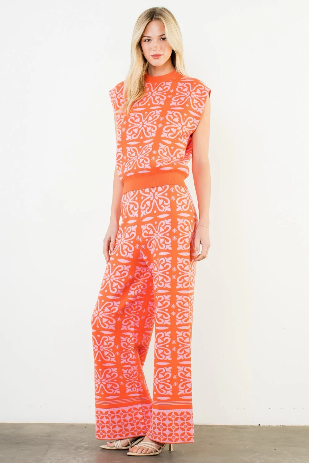 Ainsley Knit Top Orange - Image 3