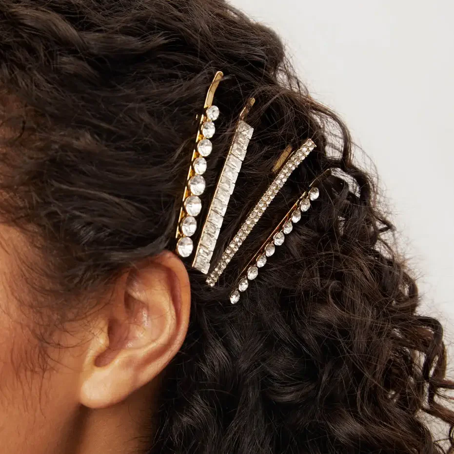 All Dressed Up Rhinestone Bobby Pin Set 4pc - Image 3