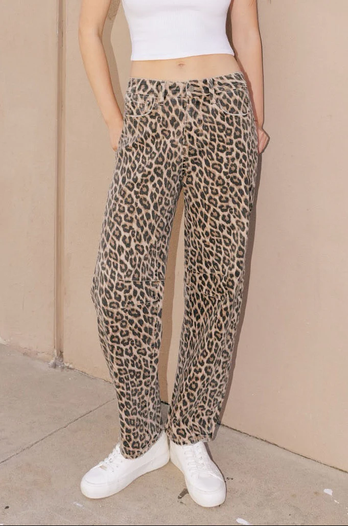 Bailey High Rise Barrel Leopard