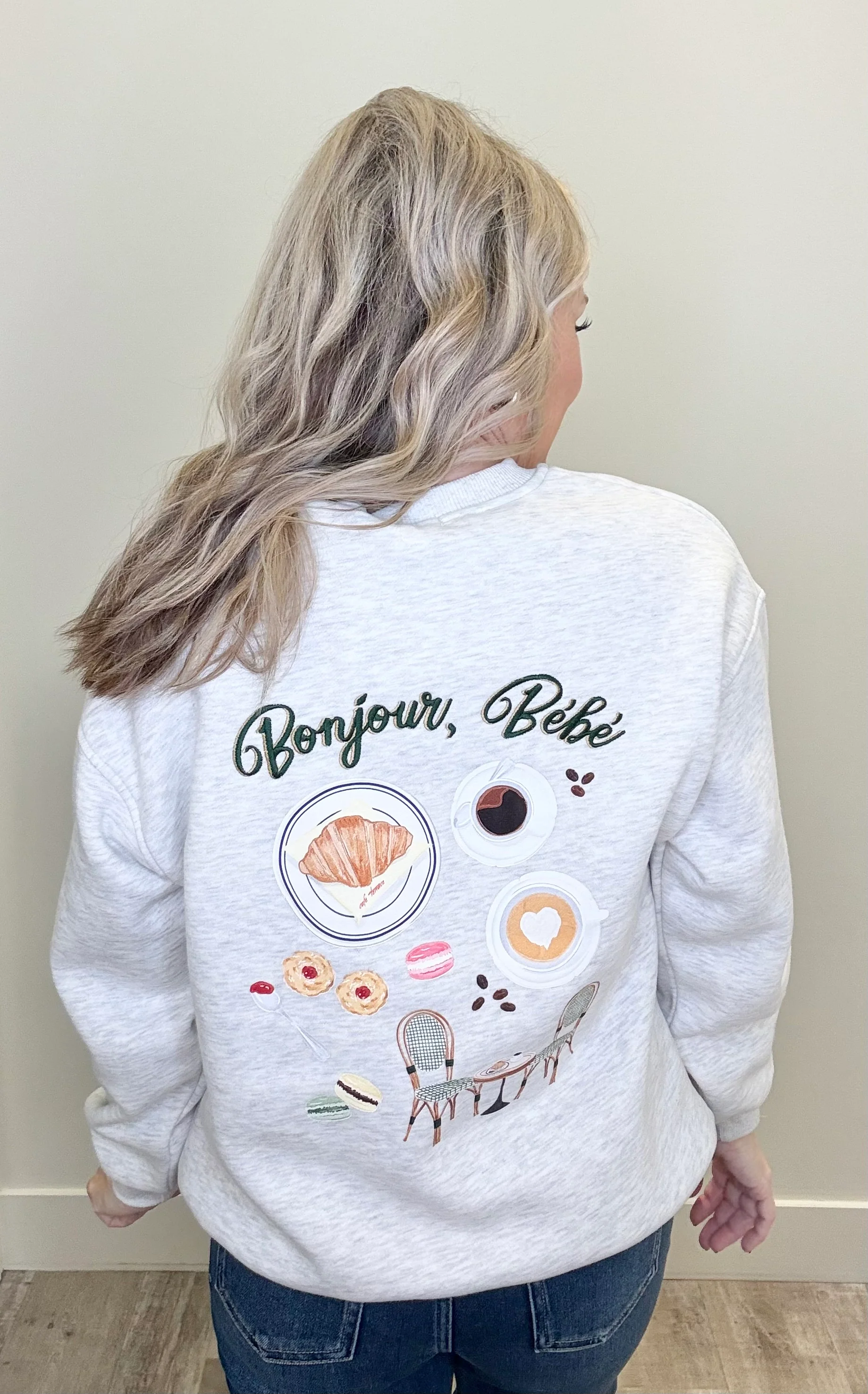 Bonjour Bébé Sweatshirt Heather Grey