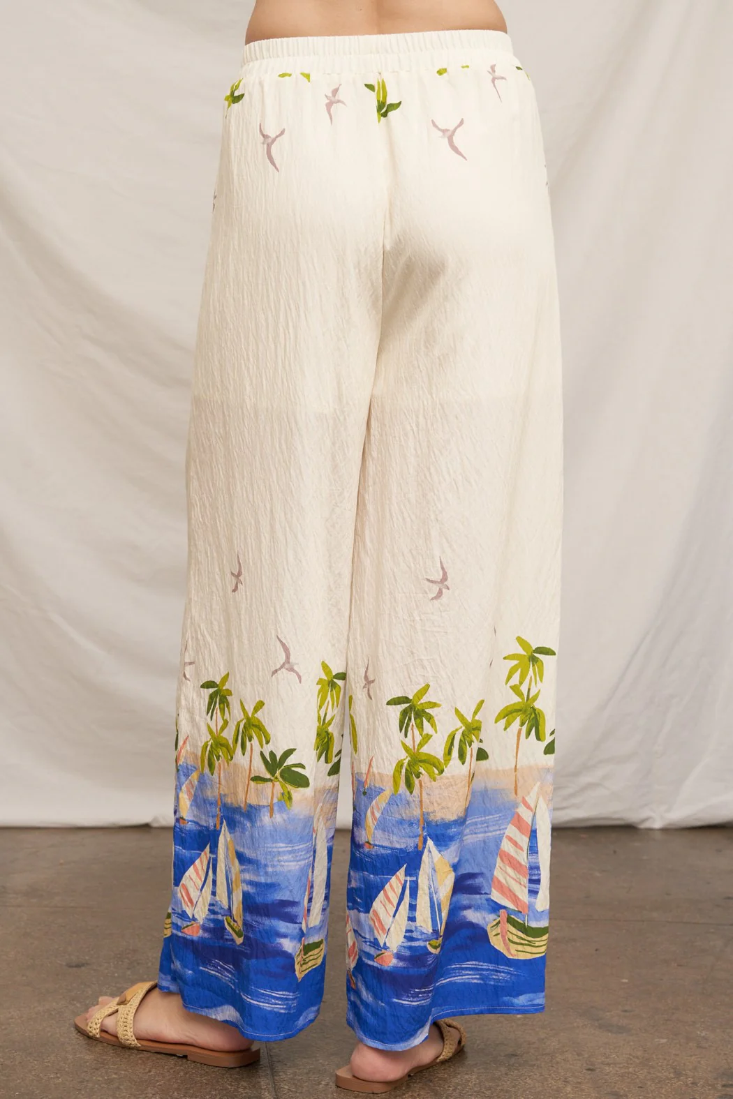 Coastal Print Wide Leg Pant - Image 3