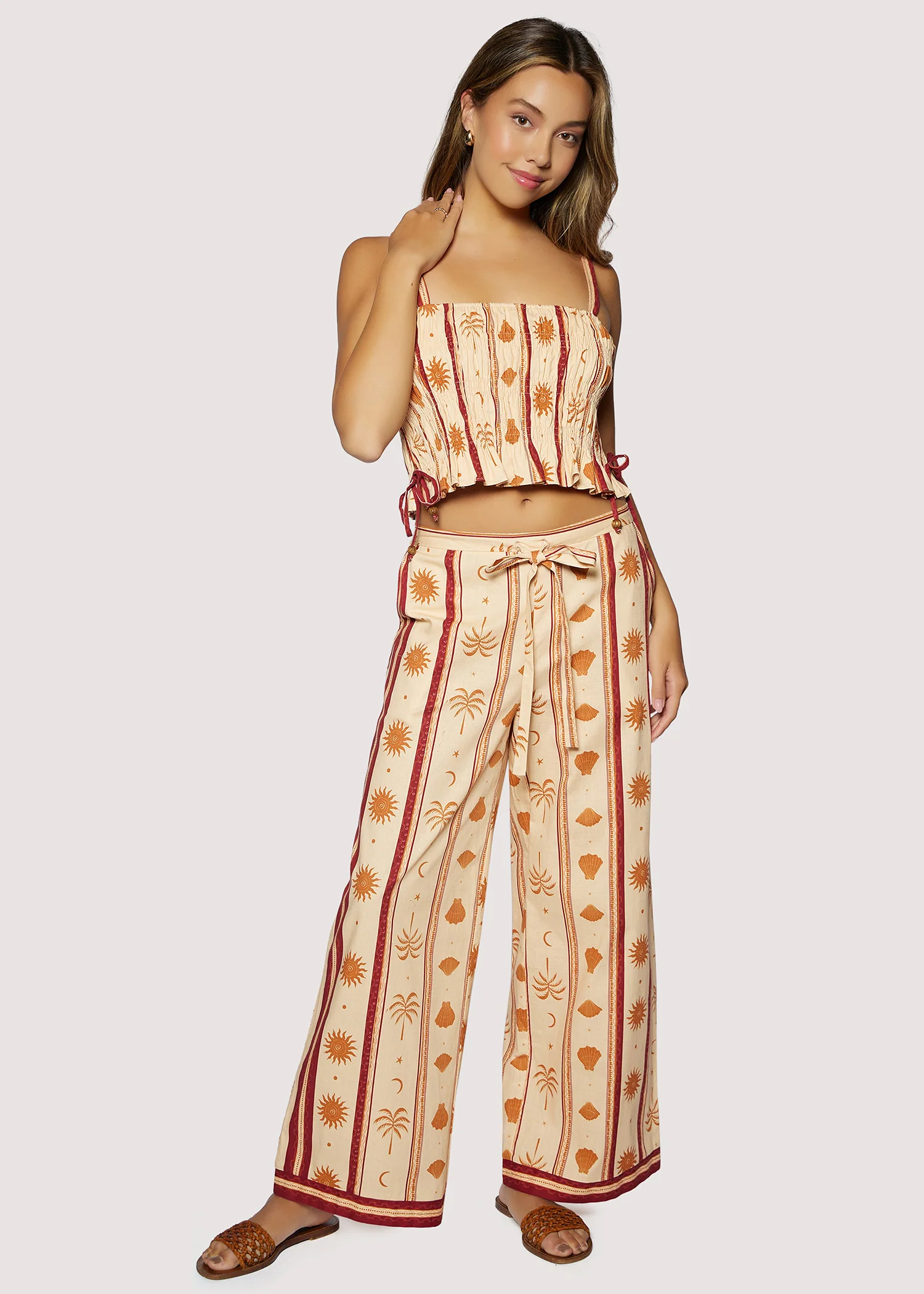 Coral Faire Top Cream/Tan Stripe - Image 4