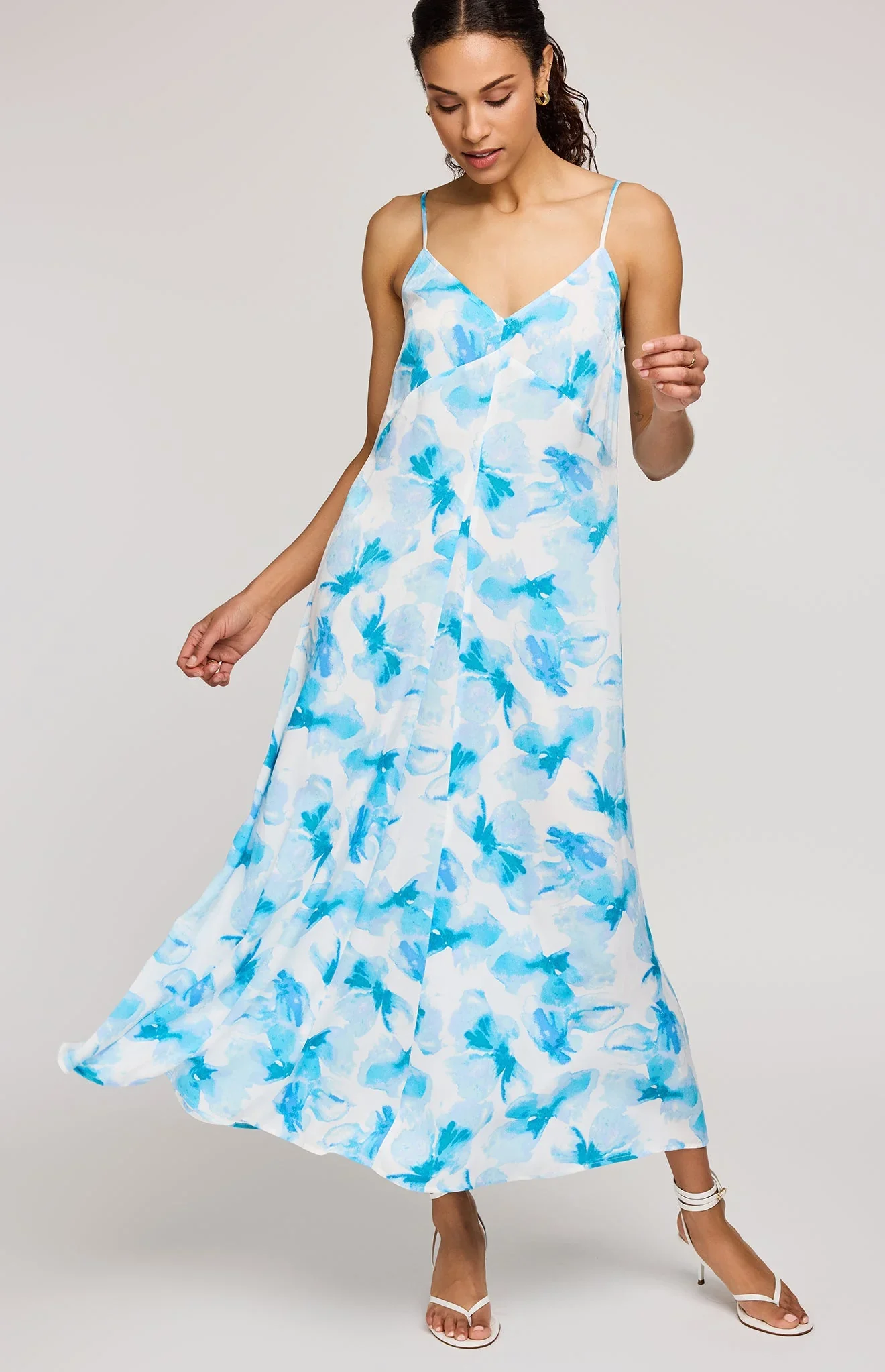Cynthia Satin Dress Capri Petal - Image 2