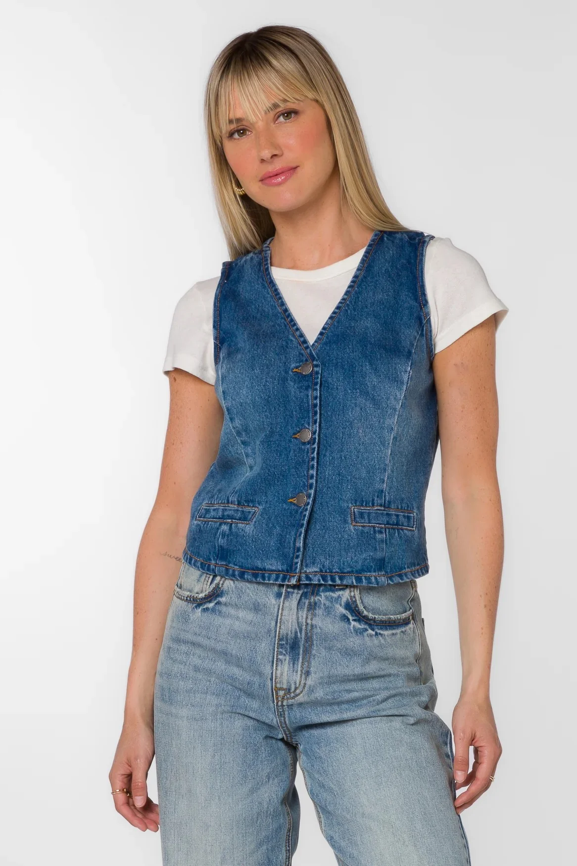Dellis Denim Vest Evian Blue - Image 4