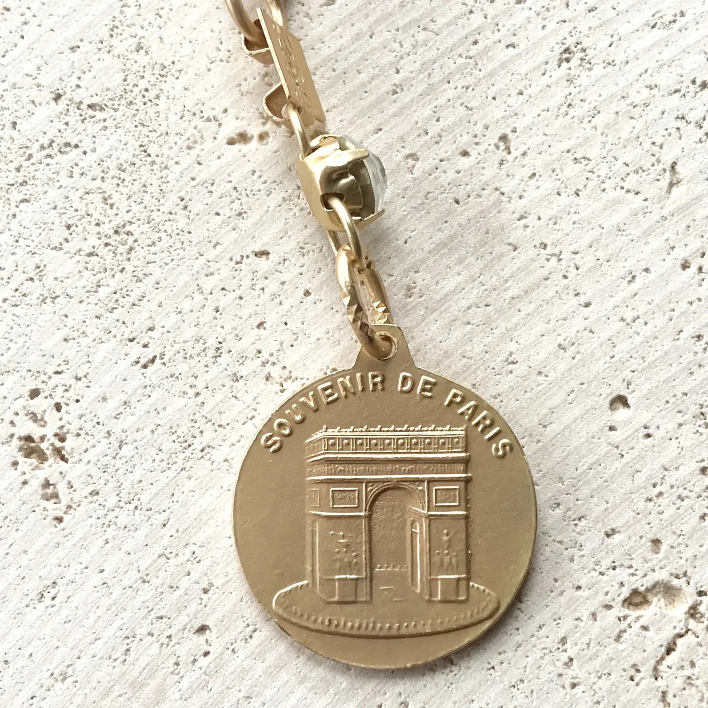 Eiffel Tower Souvenir Coin Necklace - Image 2