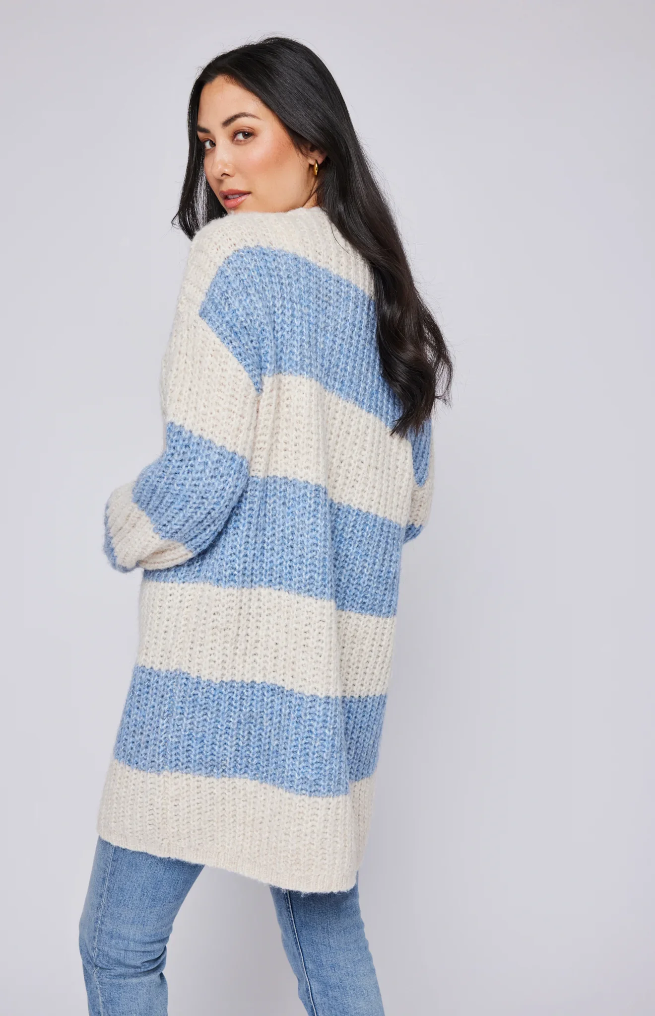 Enid Cardigan Sky Stripe - Image 3