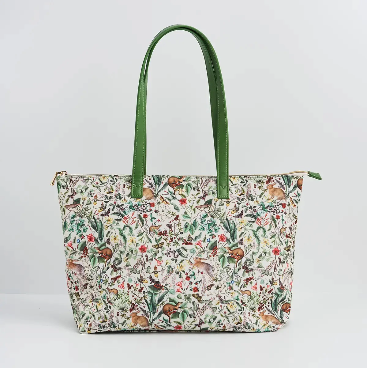 Garden Floral Grab Tote Cream