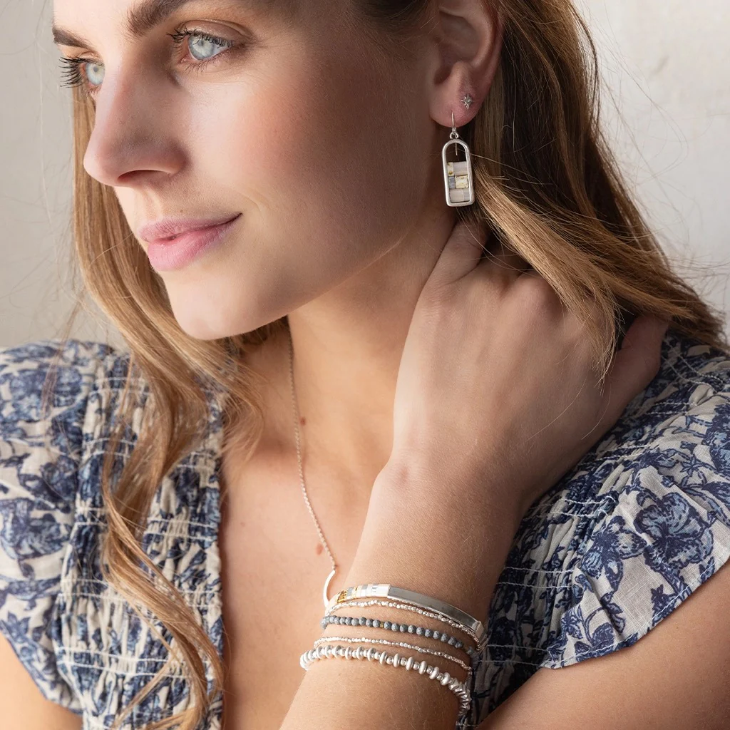 Good Karma Miyuki Frame Earrings - Image 8