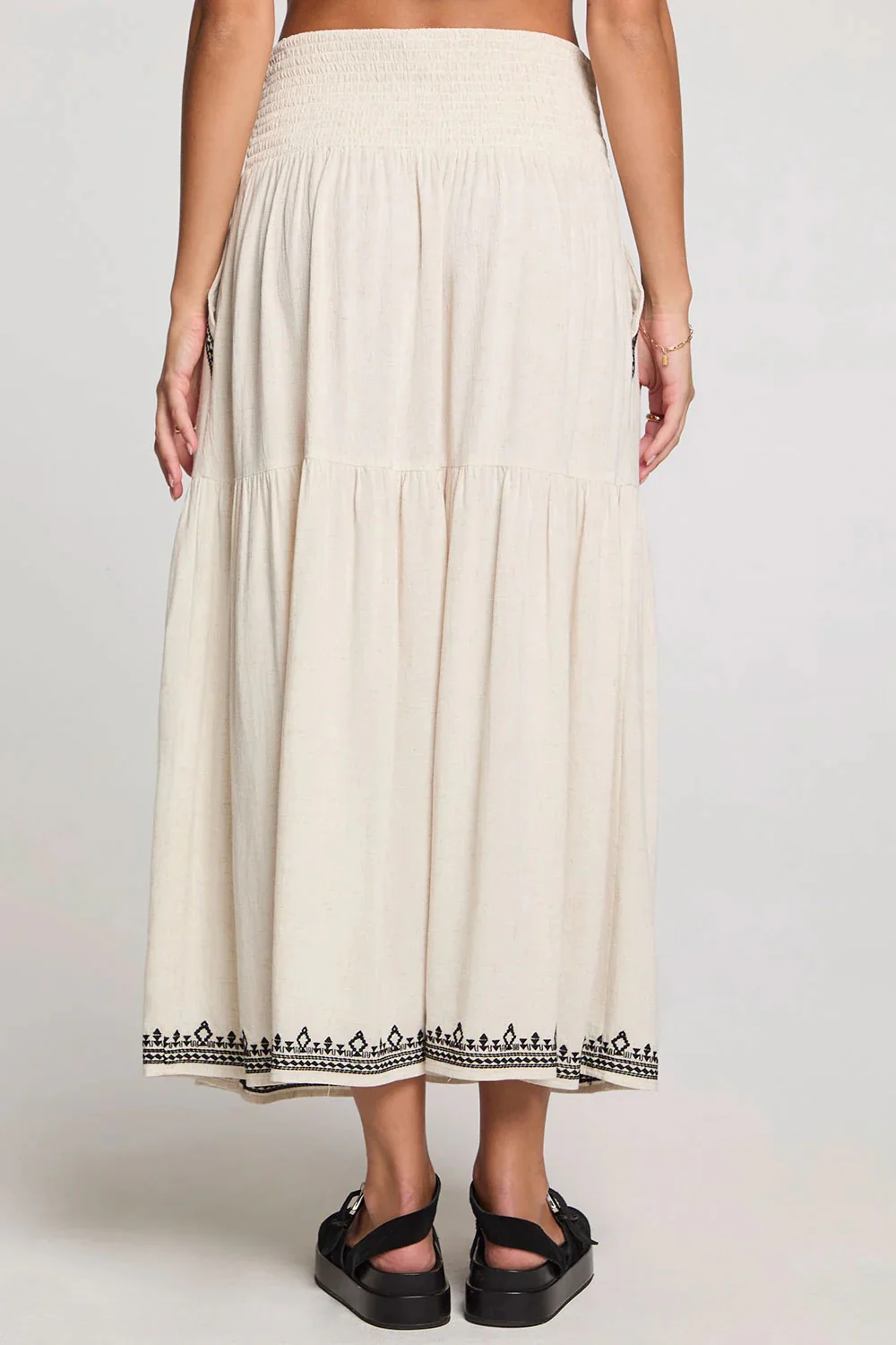 Jaelynn Midi Skirt Natural - Image 3