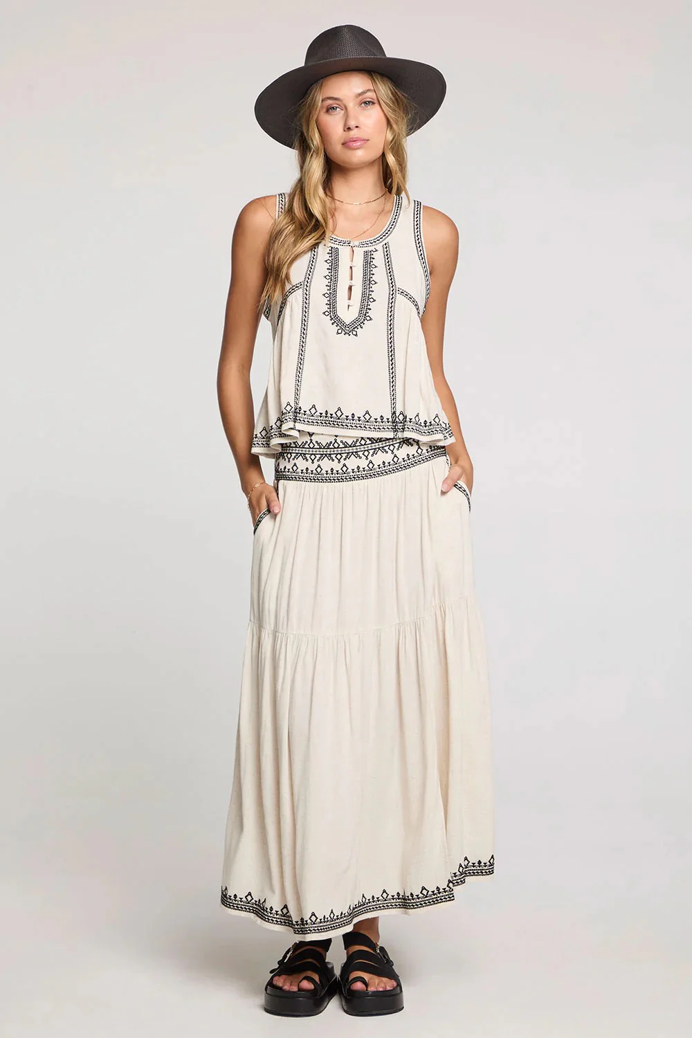 Jaelynn Midi Skirt Natural - Image 4