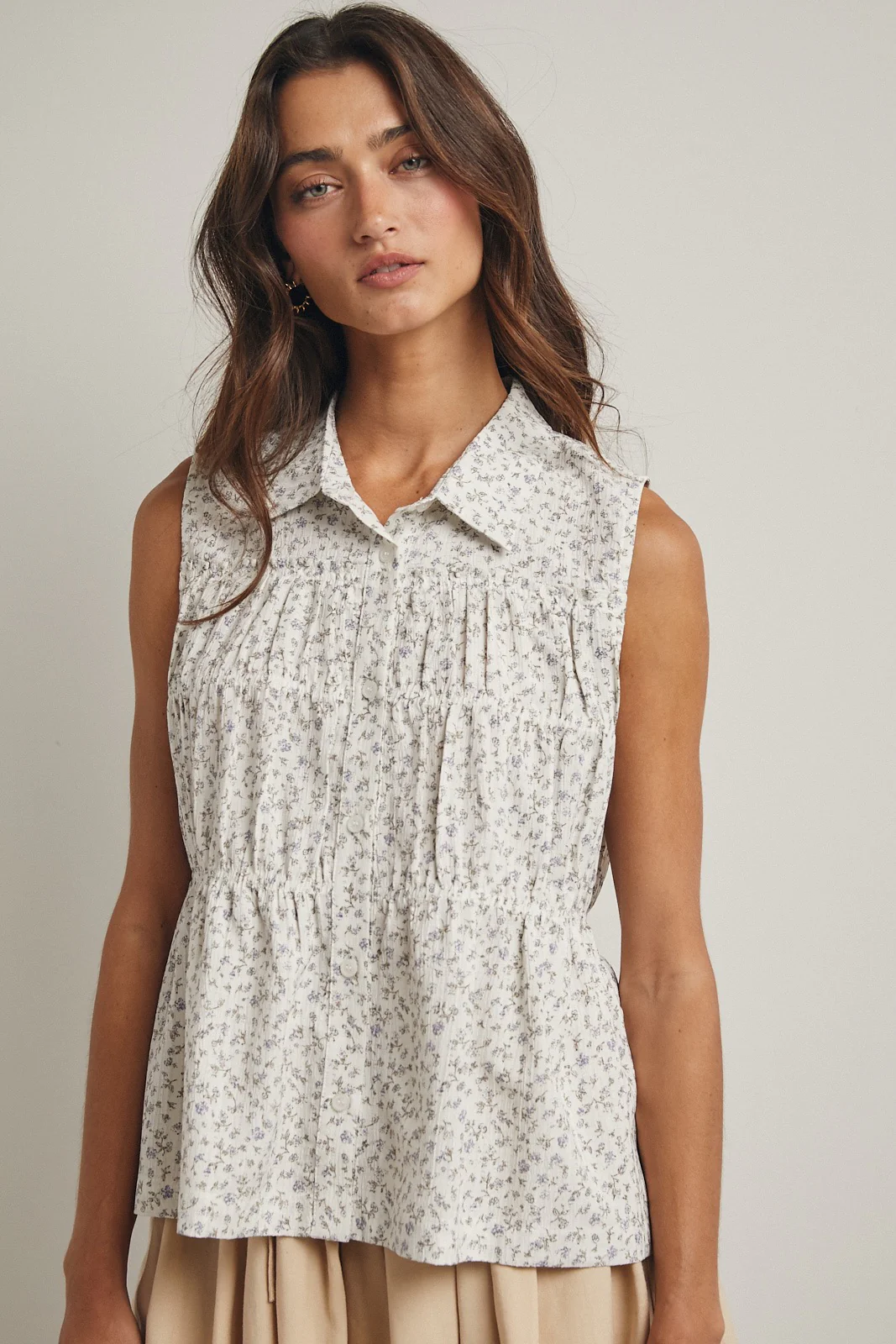 Kelsey Floral Button-Up Top