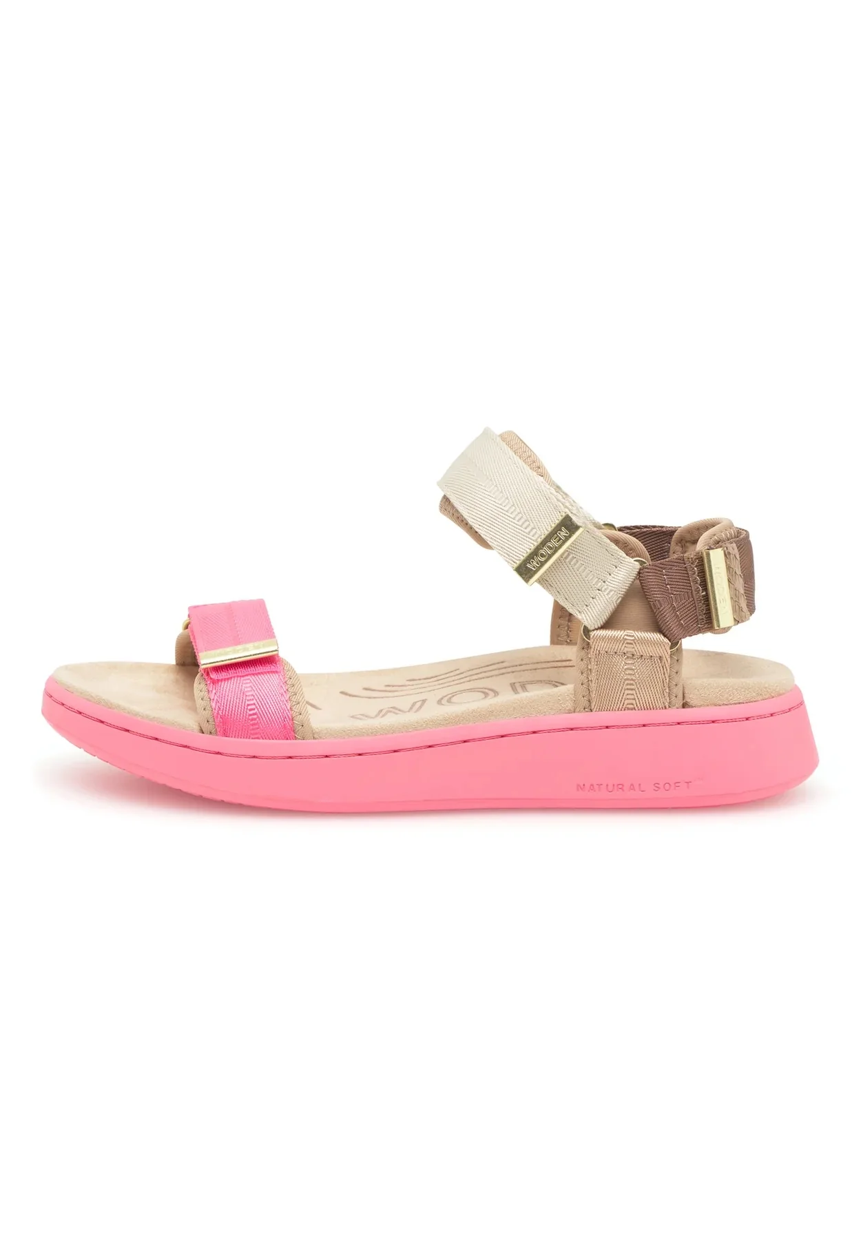 Line Tricolor Sandal Raspberry Multi