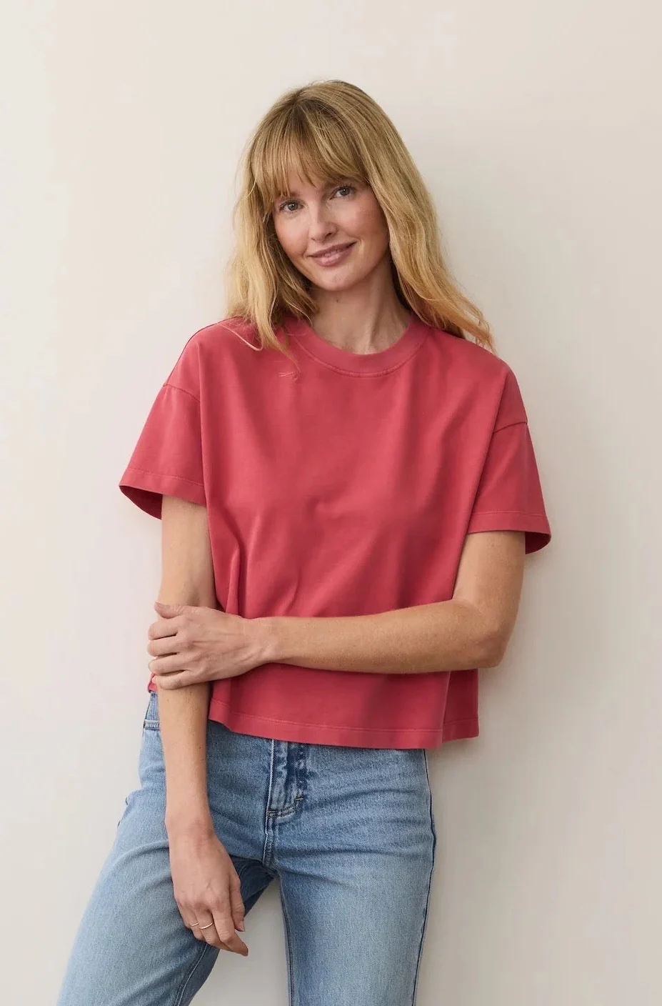 Luxe Sueded Tee Baked Apple