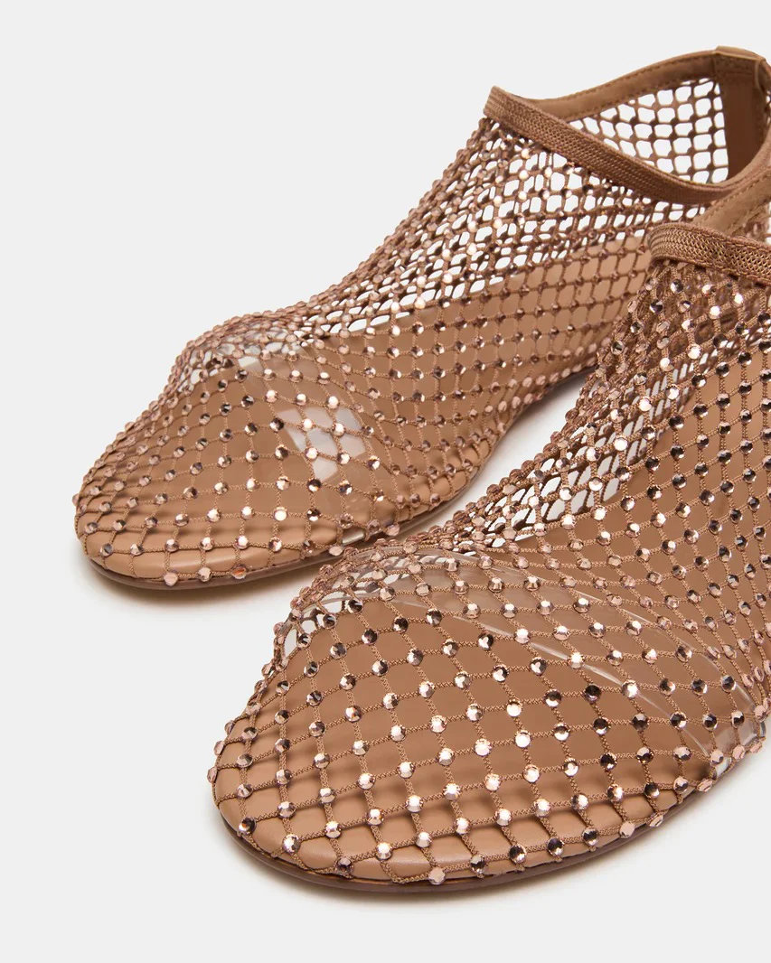 Mino Rhinstone Flats Blush - Image 4