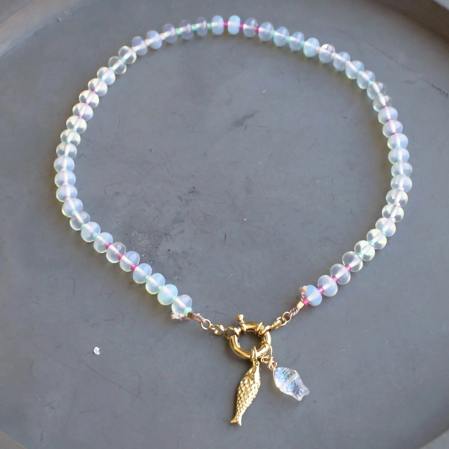 Mirage Stone Candy Fish Necklace