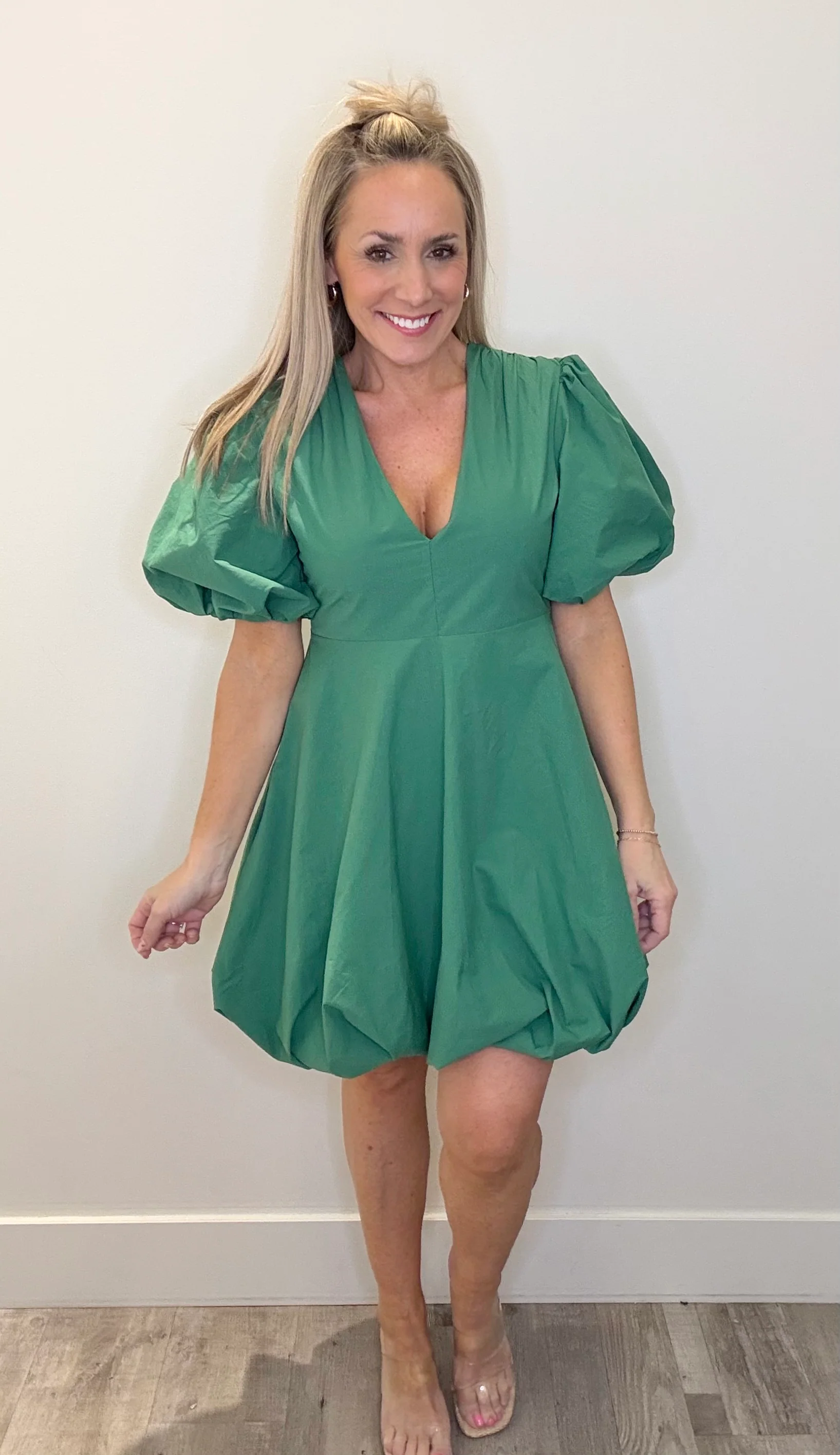 Palma Dress Green 100% Cotton