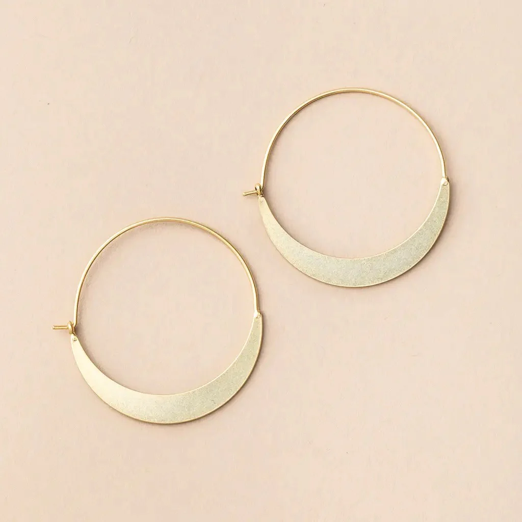 Refined - Crescent Hoop / Gold Vermeil