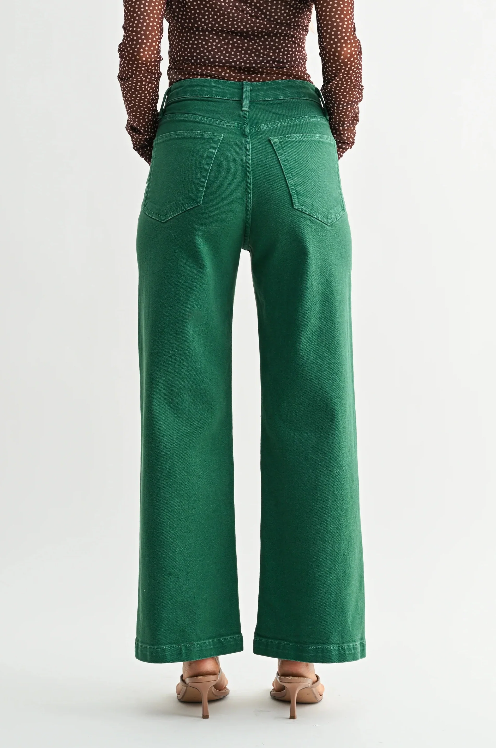 Sailor Pocket Wide Leg Pant Green - Image 3