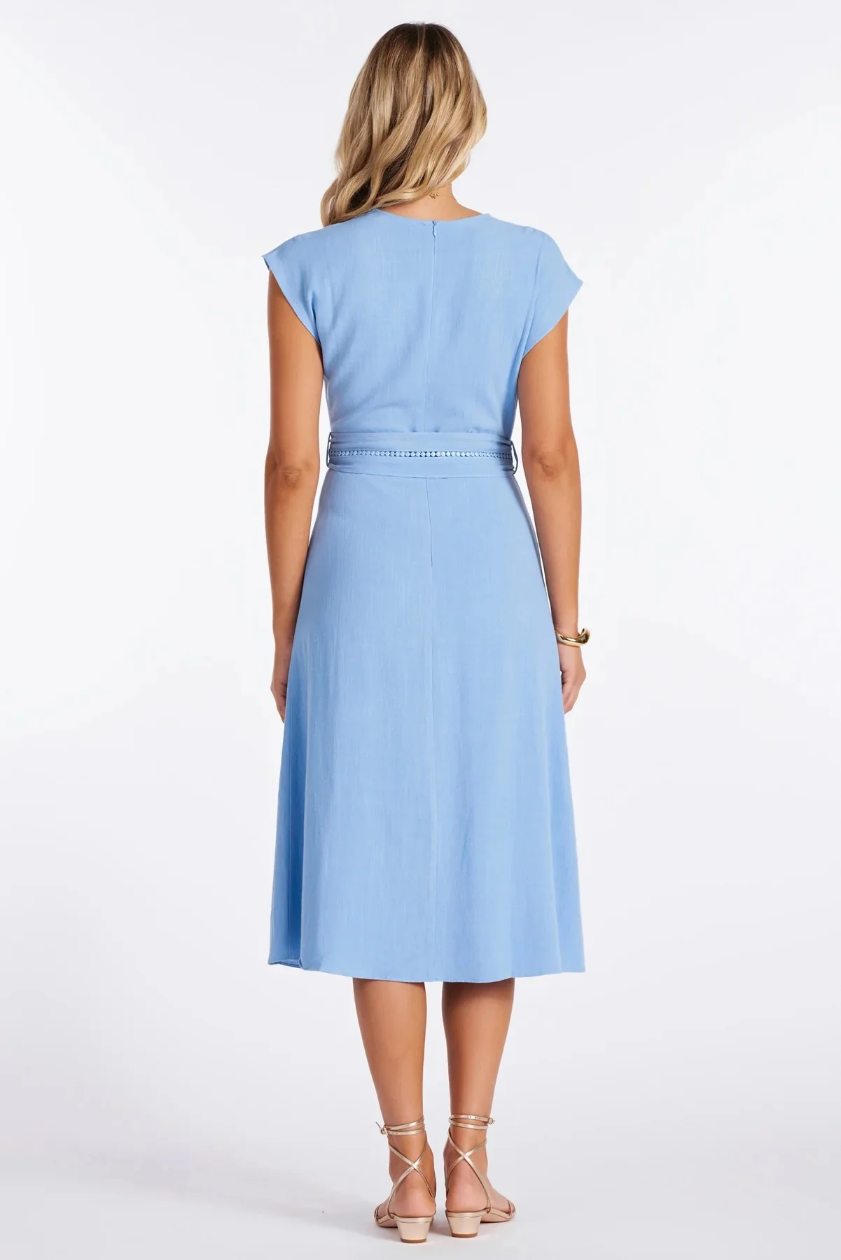 Salerno Trim Detail Dress Coastal Blue - Image 2