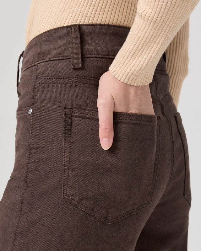 Sasha Ankle Wide Leg Jean Rich Chocolate - Image 4