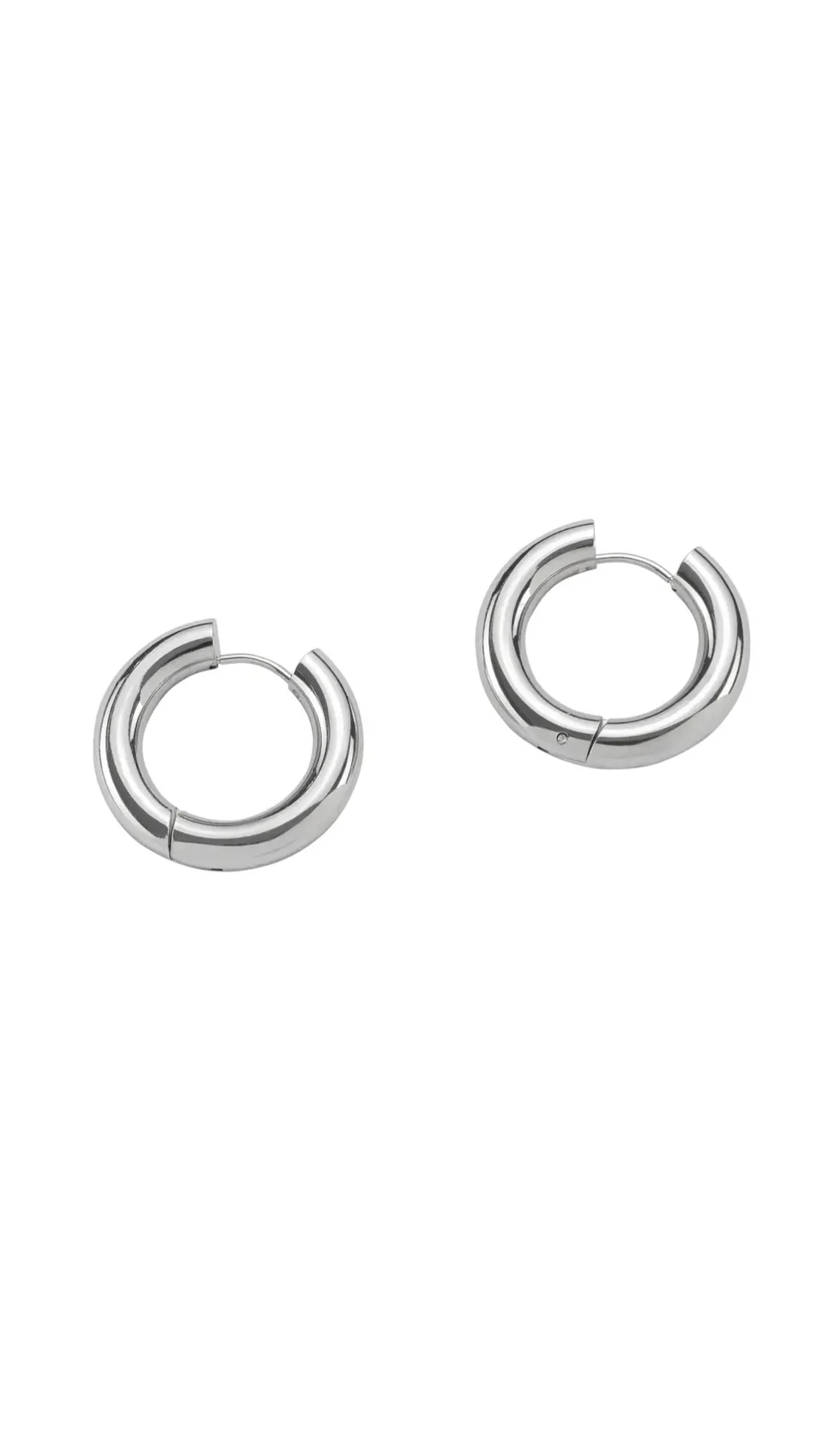 Silver Chunky Hoops Mini