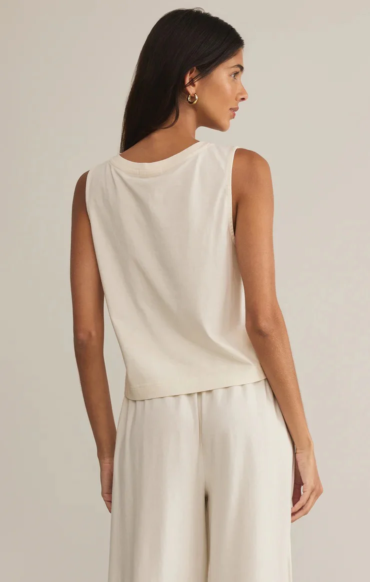 Sloane V-Neck Top Sea Salt - Image 3