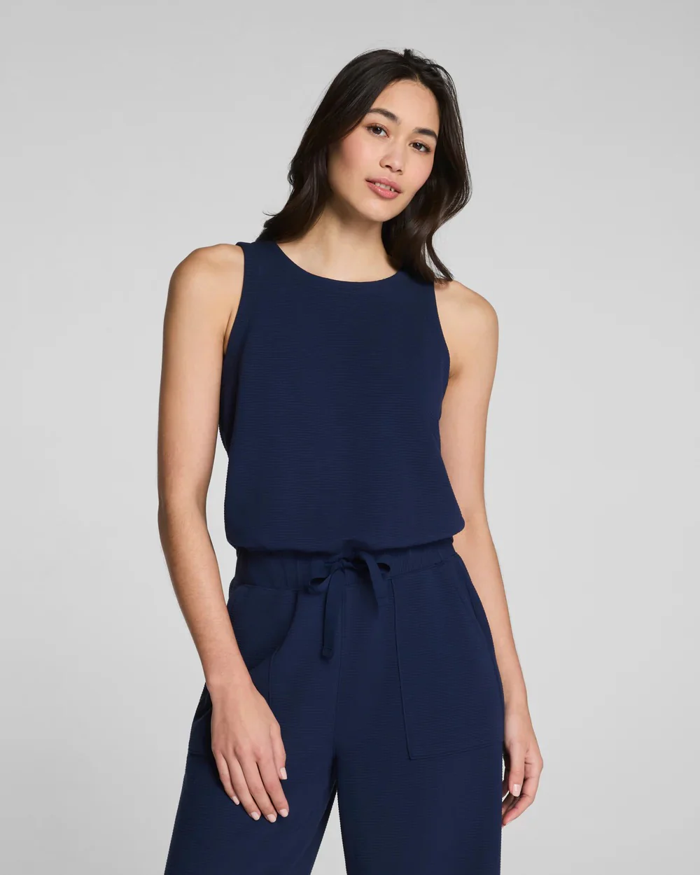 Spanx Air Essentials French Rib Jumpsuit Timeless Navy - Image 3