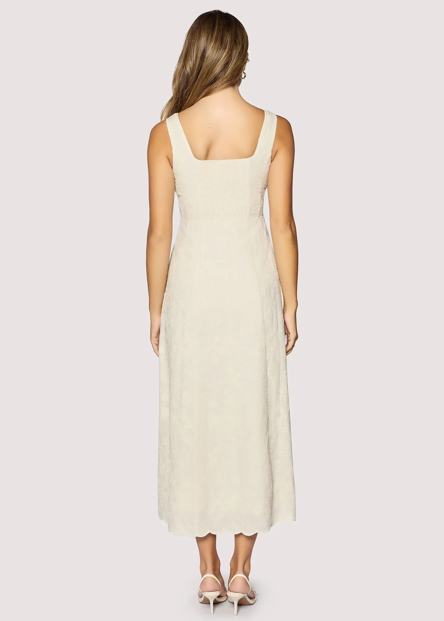 Springtide Charm Maxi Dress Cream - Image 3