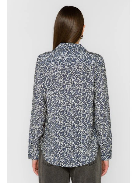 Talma Floral Blouse Midnight Navy - Image 2