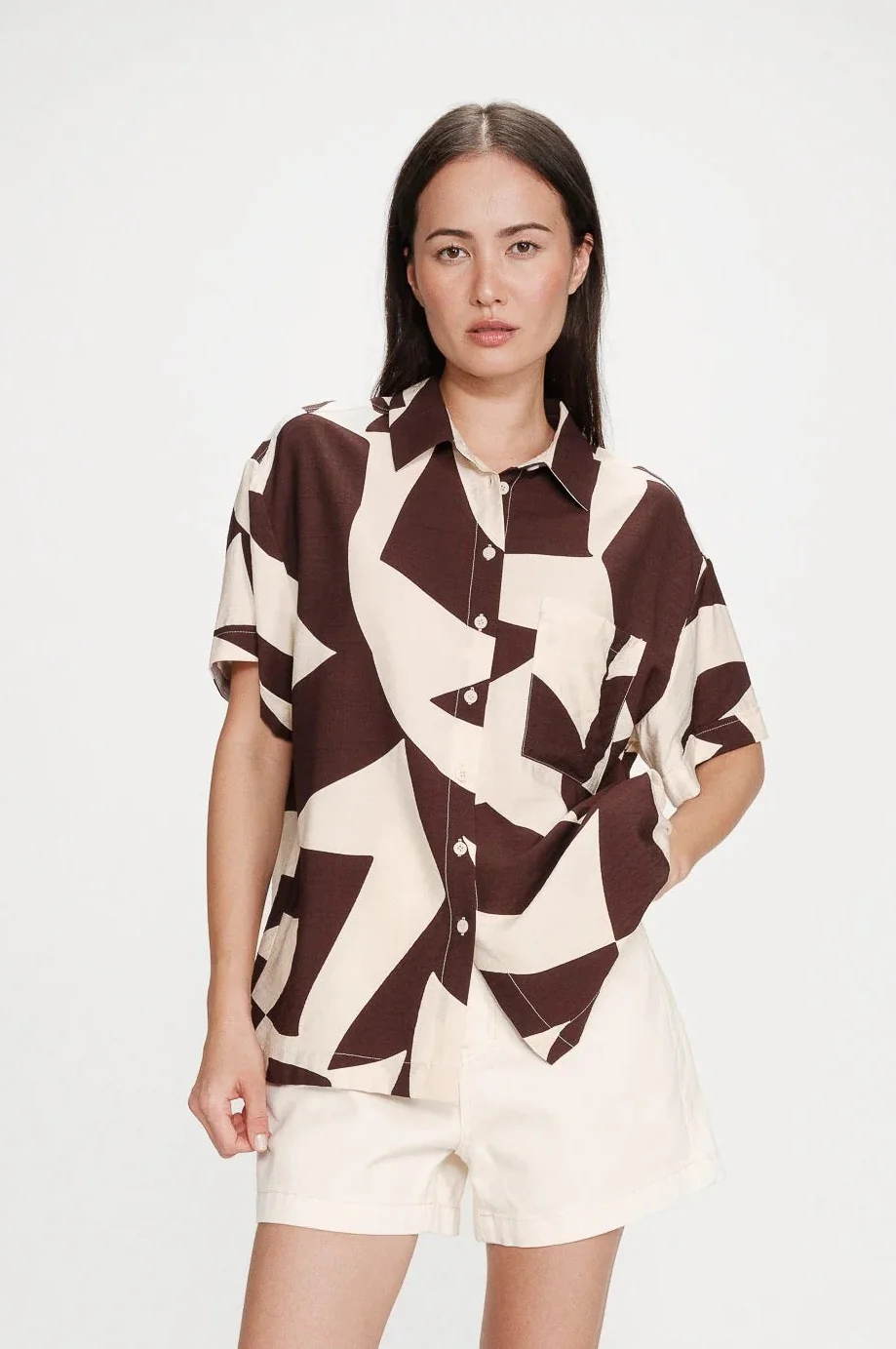 Veil Shirt Chocolate