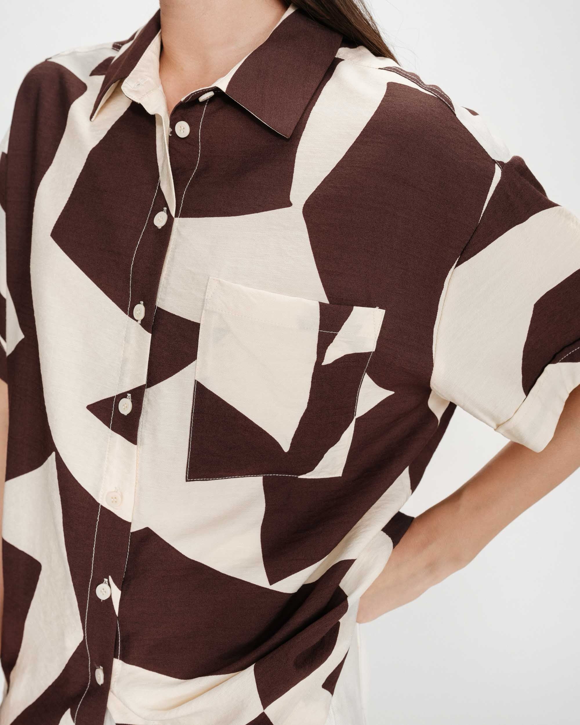 Veil Shirt Chocolate - Image 4